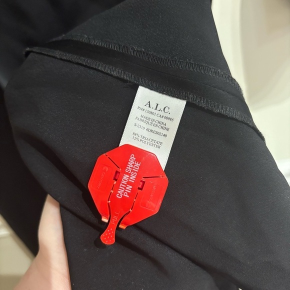 A.L.C. Black Cutout Satin-Crepe Maxi Dress size 4 - Picture 7 of 10